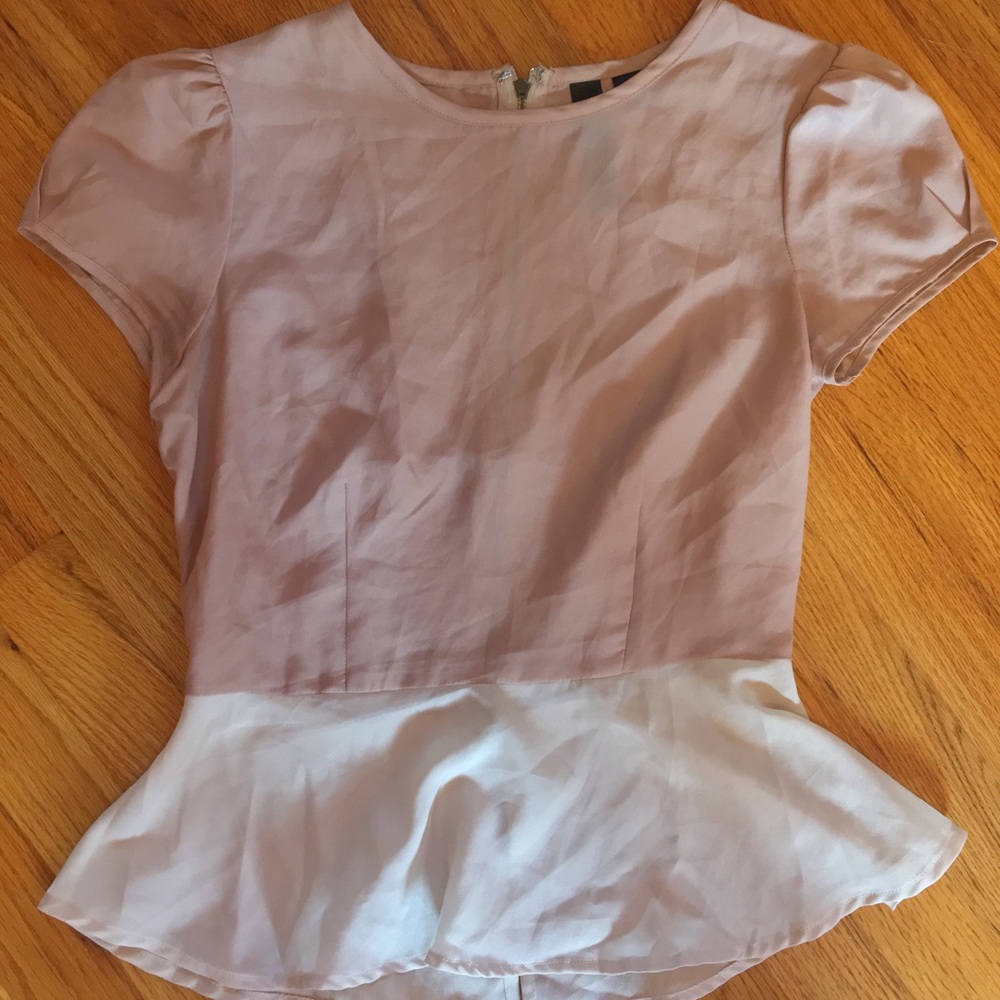 Two tone peplum top